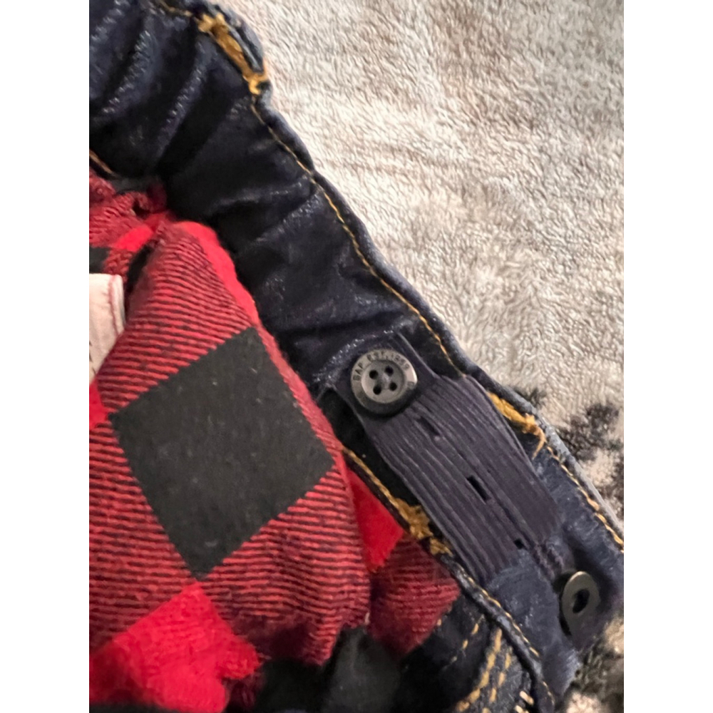 Kids Gap Denim Jeans with Red Plaid Lining Size 5 - Picture 6 of 10